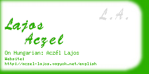 lajos aczel business card